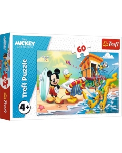 Puzzle distractie pe plaja cu Mickey Mouse