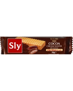 Napolitane crema cacao, fara zahar, 20 g, Sly