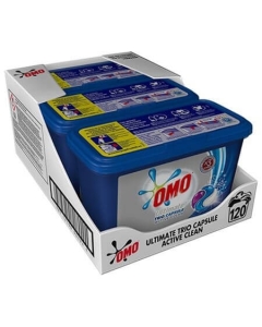 Omo Detergent capsule pentru haine/rufe, Ultimate Active Clean Trio Caps, 120 spalari