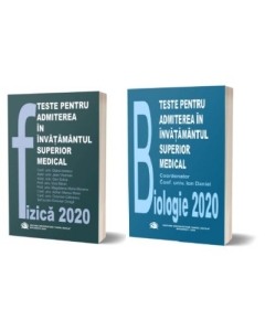 Pachet de teste Fizica si Biologie pentru admiterea in invatamantul superior medical 2020, editura Carol Davila