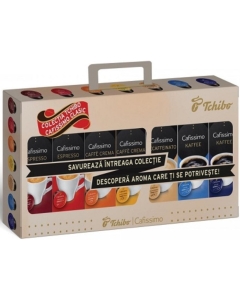 Pachet capsule cafea 7 sortimente, 70 capsule, Tchibo Cafissimo Collection