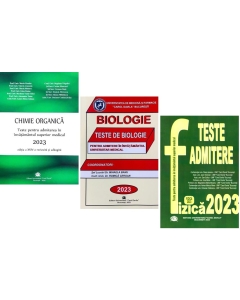 Pachet 3 carti Chimie organica, Fizica si Biologie. Teste pentru admiterea in invatamantul superior medical 2023
