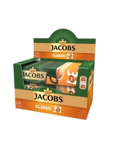 Pachet Jacobs Clasic 3 in 1 cafea instant, 15.2g x 24 buc	