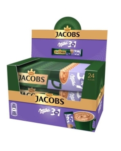 Pachet Jacobs Milka 3 in 1 Cafea instant, 18g x 24 buc	