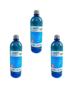 Pachet K-SEPT Virucid Dezinfectant maini pe baza de alcool 75%, rezerva 3 buc x 750 ml