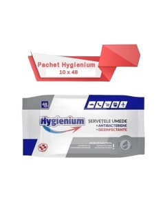 Pachet Hygienium Biocid Servetele Umede Dezinfectante 10 x 48 buc, avizat Ministerul Sanatatii
