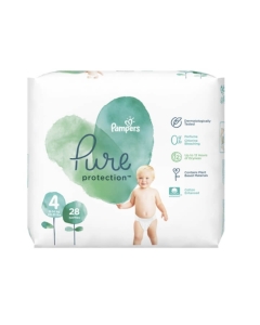 Pampers Pure protection Scutece Nr 4 (9 - 14 kg), 28 buc