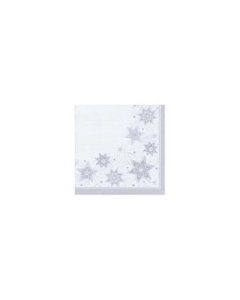 Set 20 servetele hartie Royal, model alb Just Stars, dimensiuni 400x400 mm