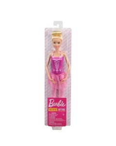 Papusa Barbie balerina blonda cu costum roz, Barbie