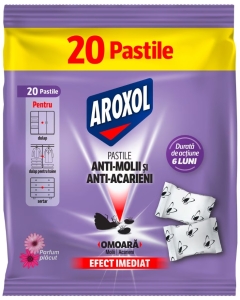 Pastile anti-molii si anti-acarieni, 20 buc, Aroxol