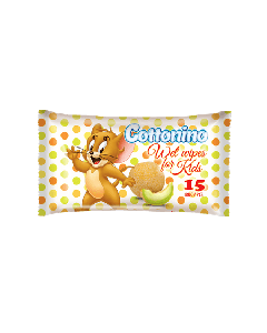 Cottonino Tom and Jerry Servetele umede pentru copii Melon, 15 buc. Produs pentru igiena persoanala