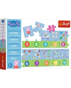 Puzzle educational numere Peppa Pig, 20 de piese