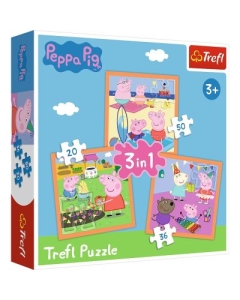 Puzzle 3in1 inventiva Peppa Pig