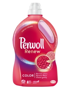 Perwoll detergent lichid pentru haine/rufe, Renew Color, 48 spalari, 2.88L