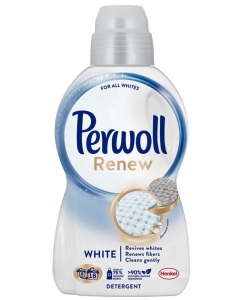 Detergent lichid pentru haine/rufe, Perwoll Renew White, 18 spalari, 990 ml