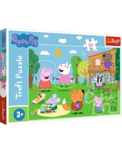 Puzzle Peppa Pig distractia din iarba 24 piese