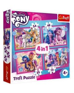 Puzzle 4in1 My little pony - poneii colorati