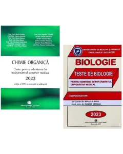 Pachet de teste Chimie organica si Biologie pentru admiterea in invatamantul superior medical 2023
