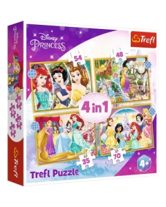 Puzzle 4in1 Disney Princess ziua fericita