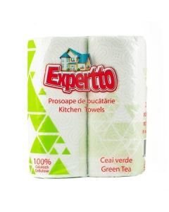 Expertto Prosoape de bucatarie Green Tea, 2 role, 50 foi
