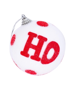 Prosper Ornament glob, 8 cm "HO HO HO", AF76