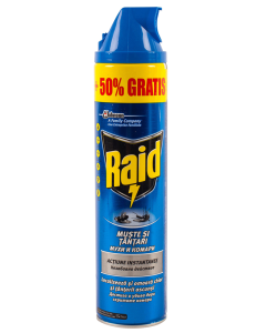 Spray impotriva tantarilor si mustelor, 600 ml, Raid