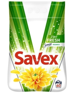  Detergent rufe 2 in 1 fresh 60 spalari 6 Kg, Savex