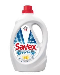 Savex Detergent lichid pentru haine/rufe 2in1 white, 40 spalari, 2,2L