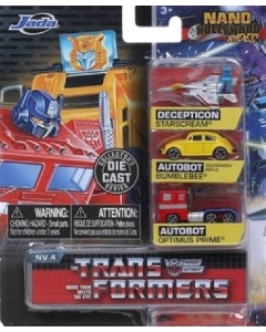 Set Transformers 3 nano masinute metalice, JadaToys