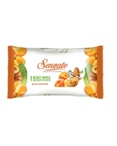Servetele umede Apricot&Almond Milk, 15 buc, Senzate	