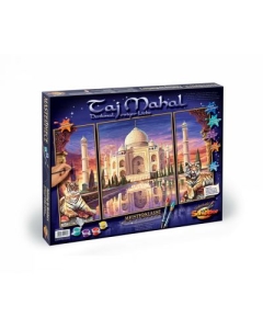Kit pictura pe numere Schipper Taj Mahal-Memorialul iubirii eterne, 3 tablouri, Schipper