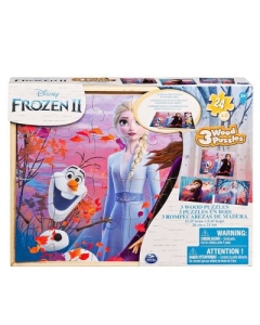 Set 3 puzzle-uri Frozen 2, lemn, Spin Master