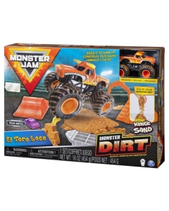 Set Monster Jam Comioneta cu nisip si accesorii El Toro Loco, Spin Master