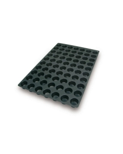 Forma pentru 70 mini muffin, silicon de culoare neagra, diametru forma 45mm, din silicon