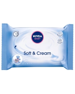 Nivea Servetele umede Baby Soft & Cream, 63 buc