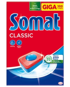 Detergent de vase tablete masina spalat, 100 buc, Somat	