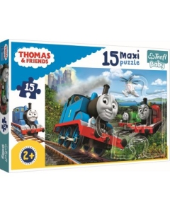 Puzzle Thomas locomotive in viteza 15 piese, Trefl