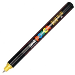 Marker UNI PC-1MR 0. 7 mm varf metalic fin auriu Posca