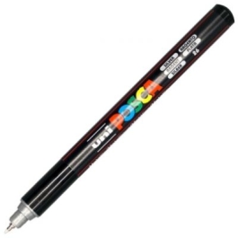 Marker UNI PC-1MR 0. 7 mm varf metalic fin argintiu Posca