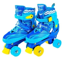 Patine cu rotile PVC marimea S albastru