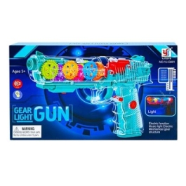 Pistol carcasa transparenta cu lumina si sunet