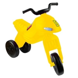 Motocicleta fara pedale galbena