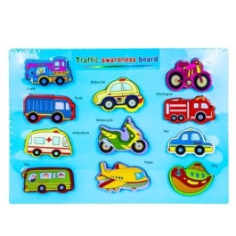 Puzzle din lemn incastru Vehicule