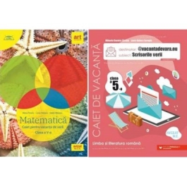 Pachet 2 Caiete pentru vacanta de vara, clasa a 5-a. Matematica si Limba si literatura romana. Scrisorile verii - Marius Perianu, Mihaela Daniela Cirstea