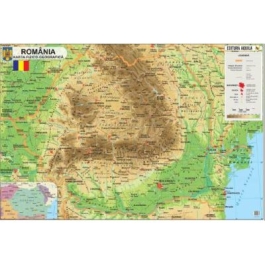 Harta Romania 70x100 cm fizico-geografica administrativa