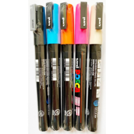 Set 5 markere UNI PC-3M 0. 9 - 1. 3 mm Posca