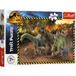Puzzle 200 Jurassic World in parcul Jurassic Trefl
