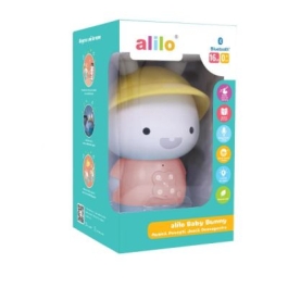 Iepuras interactiv cu povesti si cantece roz RO/EN Alilo Baby Bunny