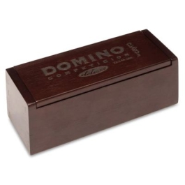 Joc Domino Clasic Premium in caseta lemn 28 piese cu insertie de metal Cayro