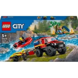 LEGO City. Camion 4X4 si barca de pompieri 60412 301 piese